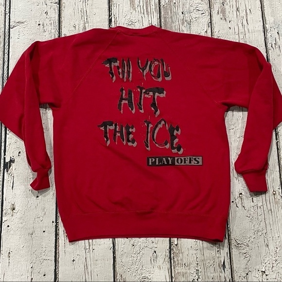 Vintage 1990s NHL Hockey Playoffs 90s Sports Jumper Pullover Crewneck Sweatshirt - Picture 4 of 6